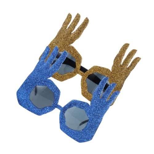 DIKACA 2 Stück Ok Handförmige Glitzer Scherzbrille Lustige Partybrille Erwachsene Leichte PVC Brille für Karneval Cosplay Photo Prop Zubehör DIKACA 2 Stück Ok Handförmige Glitzer Scherzbrille Lustige Partybrille Erwachsene Leichte PVC Brille für Karneval Cosplay Photo Prop Zubehör von DIKACA