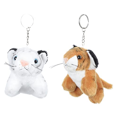 DIKACA 2 Stück Ornament Das Tier Kuscheltiere Für Entzückendes Plüschpuppenspielzeug Kinderpuppe Tiger Ornamente Plüschtiger Puppe Tigerpuppe Kinderplüschtier von DIKACA