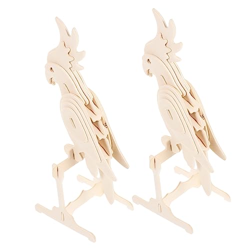 DIKACA 2 Stück Puzzle- aus Holz tierisches Fun Animal Puzzle Tiere rätseln Kinderrätsel Puzzles aus Holz Tierrätsel für lustige Rätsel tierische Rätsel von DIKACA