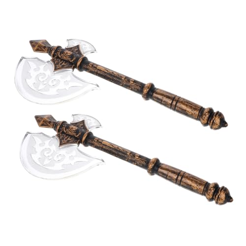 DIKACA 2 Stück Realistische Halloween Axt Deko Requisit für Bühne Party und Cosplay Lebendige Farben für Erwachsene Bühnenauftritte und Mottopartys Zufällige Farbe Zufällige Farbe von DIKACA