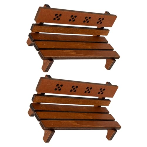 DIKACA 2 Stück Retro Park Bank Ornamente klein Puppe Mikro rustikal Mini Möbel deko Mini-Holzbänke Mini-Hausbedarf Mini-Holzmöbel schmücken Mini-Hausschmuck Light Brown DIKACA 2 Stück Retro Park Bank Ornamente klein Puppe Mikro rustikal Mini Möbel deko Mini-Holzbänke Mini-Hausbedarf Mini-Holzmöbel schmücken Mini-Hausschmuck Light Brown von DIKACA