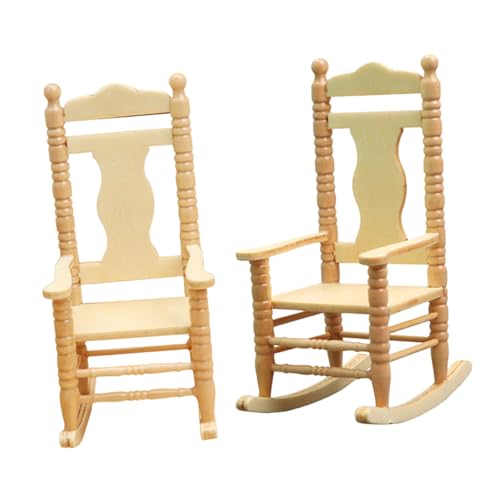 DIKACA 2 Stück Retro Schaukelstuhl Modell Schaukelstuhl Puppenhaus Möbeldekorationen Schaukelstühle Ornament Schreibtisch Miniaturmöbel Miniatur Schaukelstuhl Für Figuren Aus Holz DIKACA 2 Stück Retro Schaukelstuhl Modell Schaukelstuhl Puppenhaus Möbeldekorationen Schaukelstühle Ornament Schreibtisch Miniaturmöbel Miniatur Schaukelstuhl Für Figuren Aus Holz von DIKACA