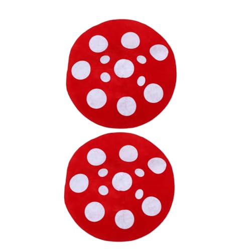 DIKACA 2 Stück Rote Pilz Mützen Weiche Beret Hüte Verstellbar Unisex Für Erwachsene Halloween Cosplay Party Kleidungszubehör DIKACA 2 Stück Rote Pilz Mützen Weiche Beret Hüte Verstellbar Unisex Für Erwachsene Halloween Cosplay Party Kleidungszubehör von DIKACA