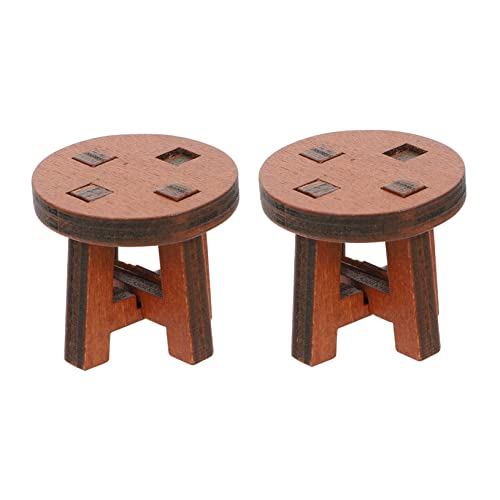 DIKACA 2 Stück Runder Stuhl Foto -Requisiten Miniaturstühle Zum Basteln Miniaturstühle Für Puppenhaus Holz DIKACA 2 Stück Runder Stuhl Foto -Requisiten Miniaturstühle Zum Basteln Miniaturstühle Für Puppenhaus Holz von DIKACA