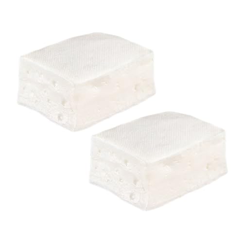 DIKACA 2 Stück Simuliertes Tofu Modell Simulation Tofu Halloween Küche Realistisches Tofu Vorgetäuschtes Tofu Tofu Modell Künstlicher Tofu Laden Tofu Requisiten Tofu von DIKACA