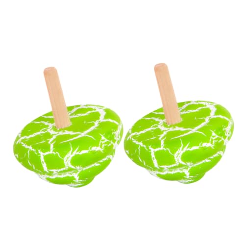 DIKACA 2 Stück Spitze knacken interaktives kinderspielzeug Funny Toys Toys Hand Fun Toy spielzeuge -Desktop- Lernspielzeug für hölzern Green von DIKACA