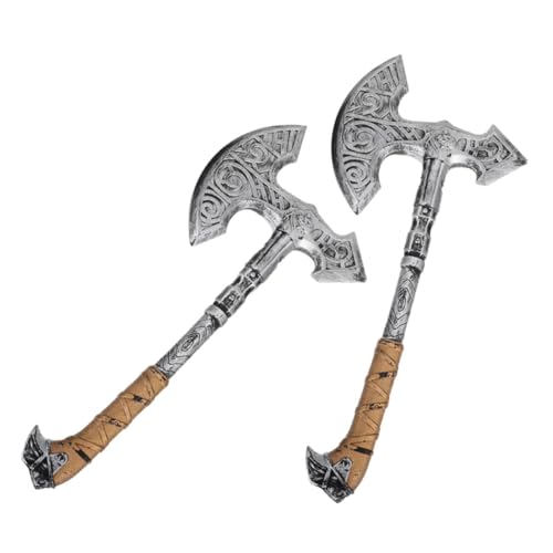 DIKACA 2 Stück Teiliges Halloween Axt Requisit Leichtes Realistisches Cosplay Zubehör für Party Fotografie Gruselige Deko Halloween Kostüm Karneval Bühnenhintergrund von DIKACA