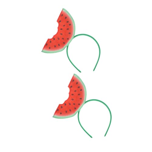 DIKACA 2 Stück Teiliges Hawaii Haarband Wassermelone Party Haarschmuck Sommer Melonen Stirnband Lustiges Accessoire für Damen Festival Strand von DIKACA