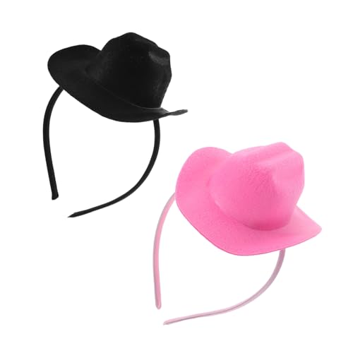 DIKACA 2 Stück Teiliges Mini Cowgirl Hut Stirnband für Damen Mädchen Western Haaraccessoire Kompakt Tragbar für Halloween Party Festival Kostüm Dekoration DIKACA 2 Stück Teiliges Mini Cowgirl Hut Stirnband für Damen Mädchen Western Haaraccessoire Kompakt Tragbar für Halloween Party Festival Kostüm Dekoration von DIKACA