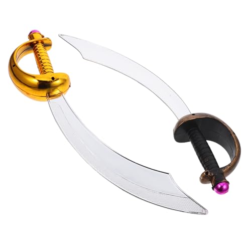 DIKACA 2 Stück Teiliges Piratensäbel aus Robustem PVC Realistisch Gestaltete Schwerter für Halloween Cosplay Leicht und Sicher für Piraten Kostüm Party und Rollenspiel von DIKACA
