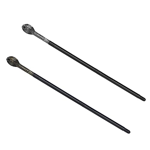 DIKACA 2 Stück Teiliges Snakehead Kostüm Gehstock Halloween Party Accessoire für Erwachsene Spazierstock mit Glatter Oberfläche Sicher und Langlebig für Rollenspiele und Bühnenauftritte DIKACA 2 Stück Teiliges Snakehead Kostüm Gehstock Halloween Party Accessoire für Erwachsene Spazierstock mit Glatter Oberfläche Sicher und Langlebig für Rollenspiele und Bühnenauftritte von DIKACA