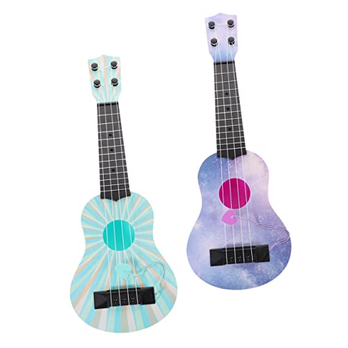 DIKACA 2 Stück Ukulele Musikspielzeug Musikinstrumente Kleinkind Musikinstrumente Kleinkind Gitarre Frühe Bildung Ukulelen Kind Pädagogische Ukulele Gitarre Für Kindergitarre Kunststoff von DIKACA