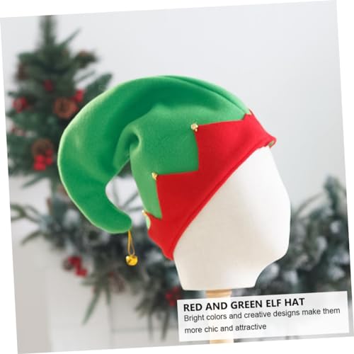 DIKACA 2 Stück Weihnachtliche Elf Mützen mit Glocken Teiliges Rote und Grüne Flanellkappen Festliche Party Accessoires für Kostüm und Weihnachtsfeiern Langlebig und Klangvoll Beim Gehen DIKACA 2 Stück Weihnachtliche Elf Mützen mit Glocken Teiliges Rote und Grüne Flanellkappen Festliche Party Accessoires für Kostüm und Weihnachtsfeiern Langlebig und Klangvoll Beim Gehen von DIKACA