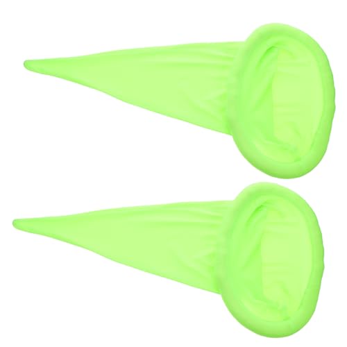 DIKACA 2 Stück Weihnachts Zwergenmützen aus Weichem Polyester Leuchtend Grün Bequeme Gnom Kappen für Herren für Weihnachtsfeiern Halloween Cosplay und Party Fotorequisiten von DIKACA