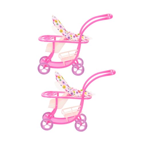 DIKACA 2-teiliges Miniatur-babypuppen-Kinderwagen-Spielzeug Realistisches Design Für Kinder Und Kleinkinder Spielset von DIKACA