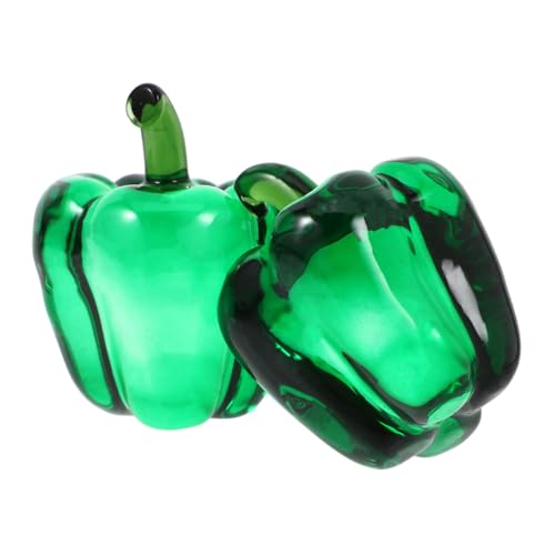 DIKACA 2 Stücke Kristall Decor Gemüse Figuren Gemüse Decor Grün Glas DIKACA 2 Stücke Kristall Decor Gemüse Figuren Gemüse Decor Grün Glas von DIKACA