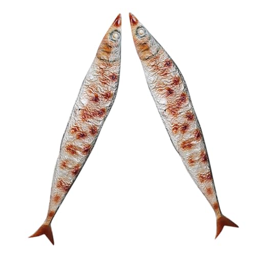DIKACA 2 Stücke Künstliche PVC Künstliche Fisch Grill Modell Pretend Lebensmittel Realistische von DIKACA