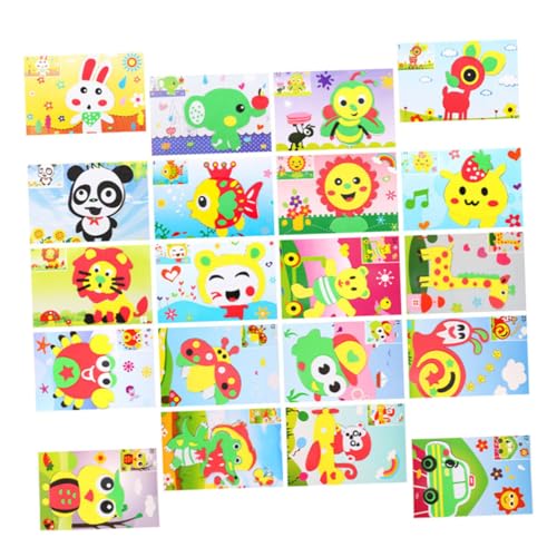 DIKACA 20 Stück 3D-Aufkleber Kleinkind Aufkleber Bastel-DIY-Sticker-Kits Für Aufkleber Für Kleinkinder Bastelaufkleber-kit Zum Selbermachen Schaumstoff-Aufkleber Eva von DIKACA
