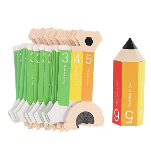 DIKACA 20 Stück Boxen Süßigkeiten-Box mit Bleistift süßigkeiten box süßigkeiten box Hochzeit Party bleistifte bleistiftförmige Bonbonschachteln tragbare Keksbehälter Papier von DIKACA
