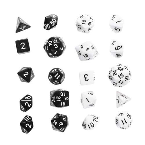 DIKACA 20pcs Acryl Würfel Mehrseitige Unterhaltung Würfel 10 Formen Für Tisch Spiele Parteien von DIKACA