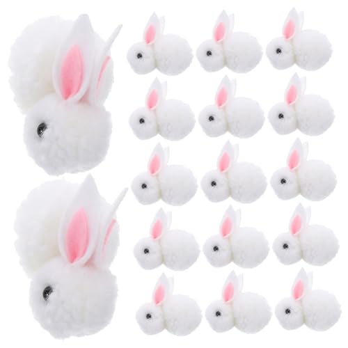 DIKACA 20 Stück Hase Stoffhase Mini-Plüschhase Mini-Kaninchen kleine Hasen-Anhänger Kaninchenplüschmasse Hase aus Wollfilz Miniatur-Tierfiguren Plüschtierfiguren Basteldekorationen Weiß DIKACA 20 Stück Hase Stoffhase Mini-Plüschhase Mini-Kaninchen kleine Hasen-Anhänger Kaninchenplüschmasse Hase aus Wollfilz Miniatur-Tierfiguren Plüschtierfiguren Basteldekorationen Weiß von DIKACA