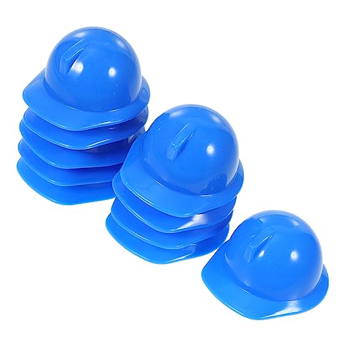 DIKACA 20 Stück Mini Hüte Hüte Solar Zubehör Helm Bump Hat Bauhelm Fan Puppe Reflektorband Bauunternehmer Schlüsselband Bauspielzeug Kappen Bump Cap Eimerhaus Verrückter von DIKACA