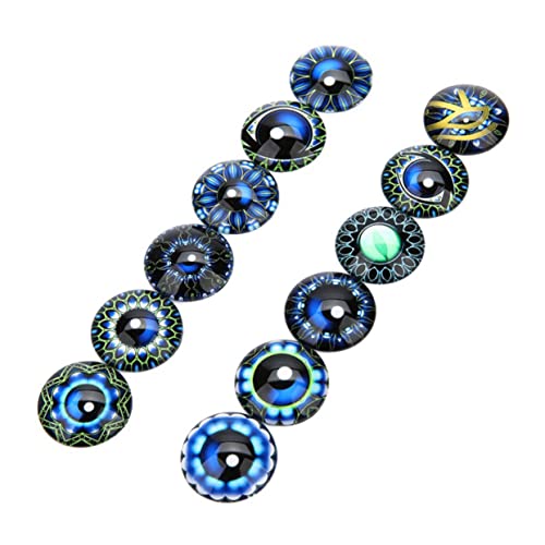 DIKACA 20 Stück Runde Edelstein Patch Runder Cabochon Aus Glas Edelsteine glasaufkleber Schmuckaufnäher Flecken Schmuckmaterial Selber Machen Blue DIKACA 20 Stück Runde Edelstein Patch Runder Cabochon Aus Glas Edelsteine glasaufkleber Schmuckaufnäher Flecken Schmuckmaterial Selber Machen Blue von DIKACA