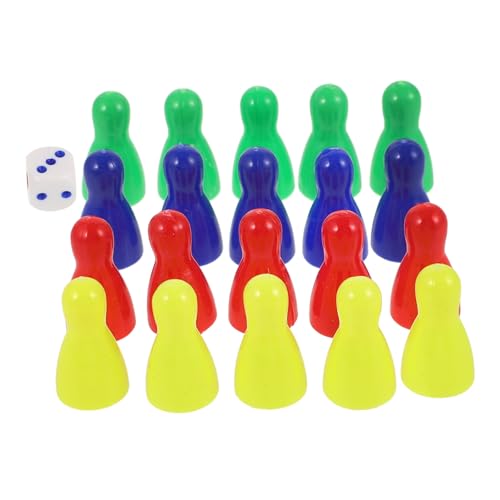 DIKACA 20 Stück Schach Aus Plastik Spielzubehör Würfelbecher Aus Kunststoff Schachbrett Zubehör Tischmarker Zubehör Für Brettspiele Token Für Brettspiele Schachbrett Schach Spielmarken von DIKACA