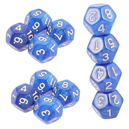 DIKACA 20 Stücke 12 Würfel Mathematik Spiele Tisch Blau von DIKACA