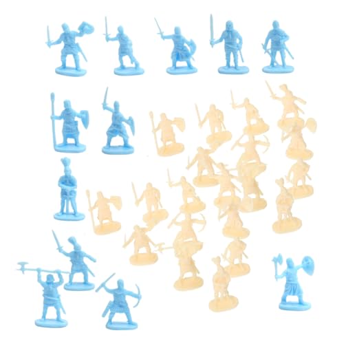 DIKACA 200 Stück Kavallerie-Modellspielzeug Mini Männer klein Zahlen Soldaten mittelalterliche Actionfiguren Soldat-Actionfigur Sandtisch -Dekore Spielzeugfiguren Sandtisch Soldat Plastik von DIKACA