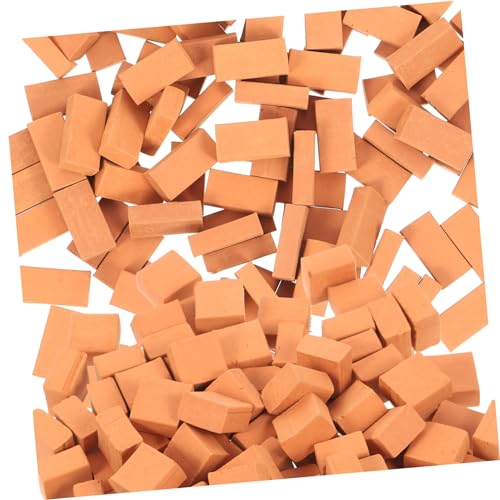 DIKACA 200 Stück Modell Ziegelspielzeug bastelset basteln für Building Blocks for Bausteinspielzeug DIY-Modellbau Miniaturobjekte dekorative Ziegel Aus Stärke und Ton von DIKACA