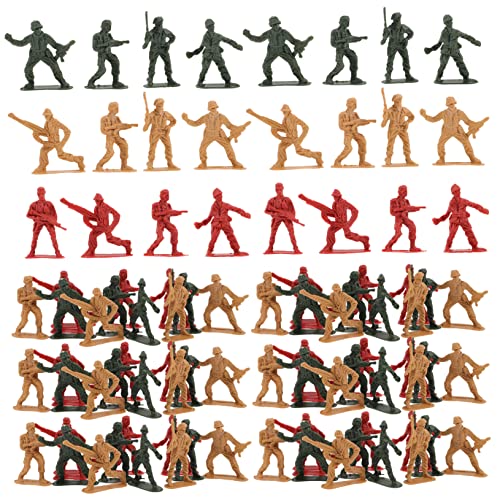 DIKACA 200 Stück Soldatenmodell Figuren Militärfiguren spielzeugsoldaten Soldatenfiguren raumdeko Modell der Armeemänner Miniatur Armee Männer Plastik von DIKACA