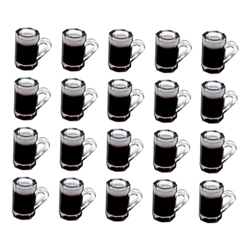 DIKACA 20Stücke Bierkrüge für Puppenhausdekoration Realistische Formen und Farben für DIY Projekte und Szenen von DIKACA