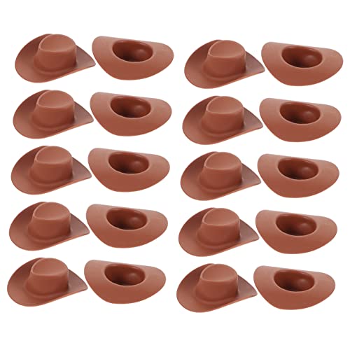 DIKACA 20Stücke Cowboyhut Puppenhüte Für Kleine Deko Hüte Aus Kunststoff Für Miniaturhäuser Bastelprojekte Und Rollenspiele DIKACA 20Stücke Cowboyhut Puppenhüte Für Kleine Deko Hüte Aus Kunststoff Für Miniaturhäuser Bastelprojekte Und Rollenspiele von DIKACA
