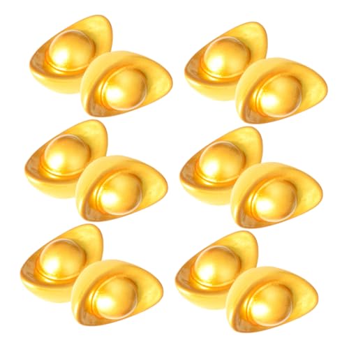 DIKACA 20st Ingot-Modell Ornamente Realistischer Barren Figur Miniatur Min. Barrenstatue Kleines Hauszubehör Kleine Hausdekorationen Mini-Barren Barren Mini-Dekoration Golden Harz von DIKACA
