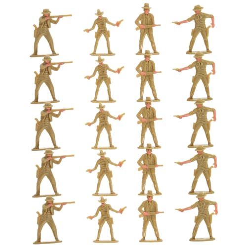 DIKACA Western-Modelle Aus Kunststoff 20 Stück Figuren Für Die Landschaftsdekoration von DIKACA