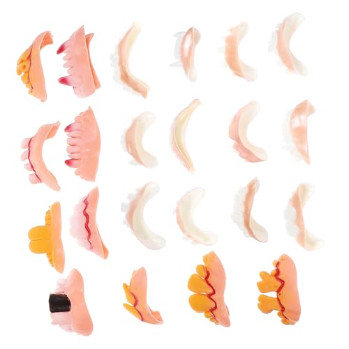 DIKACA 22 Stück Gefälschte Zähne Horror Gefälschte Zähne Halloween Cosplay Zähne Requisiten Party Streich Zähne DIKACA 22 Stück Gefälschte Zähne Horror Gefälschte Zähne Halloween Cosplay Zähne Requisiten Party Streich Zähne von DIKACA