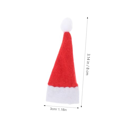 DIKACA 24 Stck. Mini Weihnachtsmütze aus Filz Miniatur Hüte für DIY Dekoration Bunte Mini Hüte für Weihnachtsdeko Leichte Kompakte Party Dekoration für Süßigkeiten und Bastelarbeiten von DIKACA