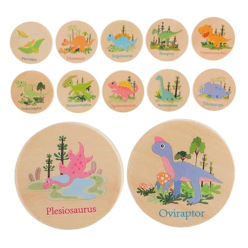 DIKACA 24 Stück Dinosaurier Gedächtnisspiel für Teiliges Holz Matching Konzentration und Gedächtnis Pädagogisches für Vorschulkinder Lernspiel für Kleinkinder DIKACA 24 Stück Dinosaurier Gedächtnisspiel für Teiliges Holz Matching Konzentration und Gedächtnis Pädagogisches für Vorschulkinder Lernspiel für Kleinkinder von DIKACA