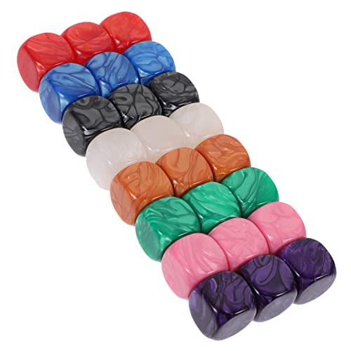 DIKACA 24 Stück Leere Leerzeichen einseitig schmucklos Kinderspiele farbwürfel Colour Cube dice Set spielewürfel Geschichte Bastelwürfel selber Machen Acryl von DIKACA