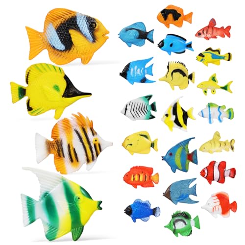 DIKACA 24 Stück Meeresfisch Kinderspielzeug geburtstagsmitgebsl geburtstagsdeko Kid Toys Spielzeuge Figuren Spielzeugfische für Kleinkinder Plastik DIKACA 24 Stück Meeresfisch Kinderspielzeug geburtstagsmitgebsl geburtstagsdeko Kid Toys Spielzeuge Figuren Spielzeugfische für Kleinkinder Plastik von DIKACA
