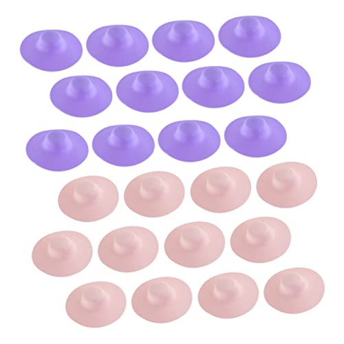 DIKACA 24 Stück Puppenhutzubehör Miniaturpuppen Nächste Kleiner Hut für Puppe Material Erwachsene zarte Puppenmützen Puppendekor kleines Hutmodell Miniatur-Puppenhüte PVC von DIKACA
