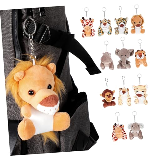 DIKACA 24 Stück Kawaii-schlüsselanhänger-Puppen Entzückende Stofftier- Für Mädchen Rucksack- Schlüsselanhänger Ornamente Karnevalspreise von DIKACA