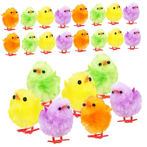 DIKACA 24Stücke Mini Fuzzy Küken Plüschküken für Ostern Küken Dekoration und Kleine Stofftiere für Festlichkeiten und Heimdekoration und Kuschelig DIKACA 24Stücke Mini Fuzzy Küken Plüschküken für Ostern Küken Dekoration und Kleine Stofftiere für Festlichkeiten und Heimdekoration und Kuschelig von DIKACA