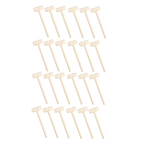 DIKACA 24Stücke Mini Holzhammer Spielzeugset Teiliges Aus Holz Pädagogisches Hammer Für Fördert Kreativität Motorik Und Hand Augen Koordination Sicheres Design Für Spaß von DIKACA