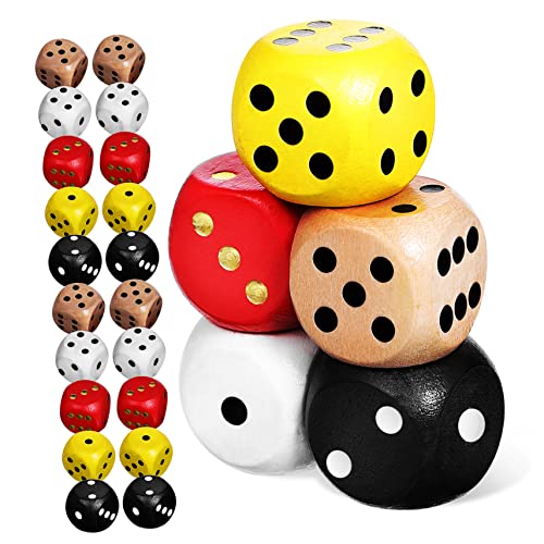 DIKACA 25 Stück 6 Farbiges Sieb Tischspielwürfel Sechs Einseitig Farben Polyedrisch Abgerundete Ecken Standard-spielwürfel Würfelspiel Partywürfel Klein Farbige Holz DIKACA 25 Stück 6 Farbiges Sieb Tischspielwürfel Sechs Einseitig Farben Polyedrisch Abgerundete Ecken Standard-spielwürfel Würfelspiel Partywürfel Klein Farbige Holz von DIKACA