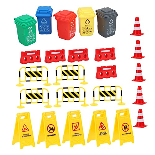 DIKACA 25 Teiliges Verkehrszeichen Spielzeugset Für Rote Verkehrskegel Gelbe Absperrungen Rote Wasserbarrieren A Förmige Warnschilder Und ülltonnen Ideales Lernspielzeug Für DIKACA 25 Teiliges Verkehrszeichen Spielzeugset Für Rote Verkehrskegel Gelbe Absperrungen Rote Wasserbarrieren A Förmige Warnschilder Und ülltonnen Ideales Lernspielzeug Für von DIKACA