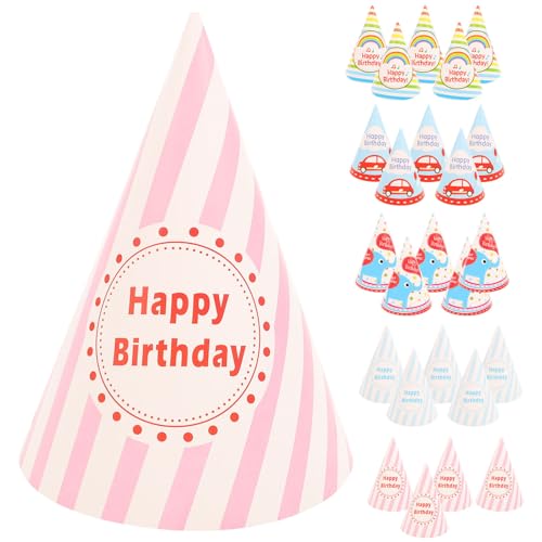 25st Geburtstag Papierhut Geschenkideen Party-dekorationshüte Schirmmütze Kegelhut Kegel-partyhut Cartoon-geburtstagshüte Haarschmuck Stilvoll Bilden Kind Konisch Spitzer Hut von DIKACA