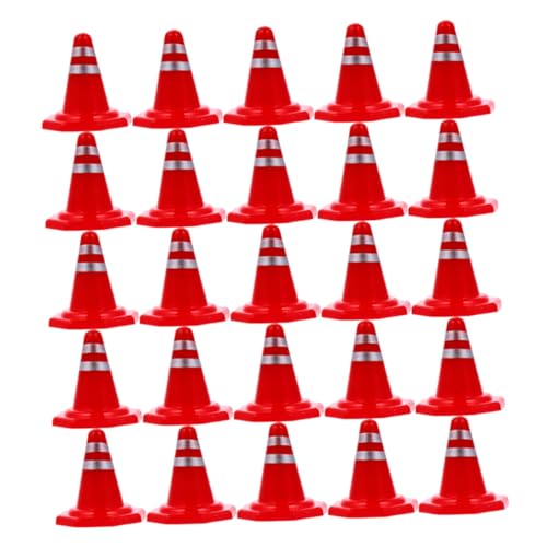 DIKACA 25St Sandkastenbarrikaden verkehrsschilder Spielzeug Verkehrskegel simuliertes Verkehrszeichen Spielzeuge Jungs-Spielzeug Verkehrszeichen aus Kunststoff Verkehrssperre Junge Modell von DIKACA