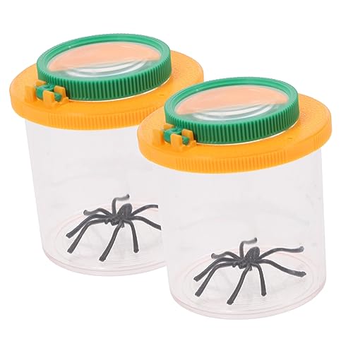 DIKACA 2Er-Box Beobachtungsbox für Insekten Insektenset für -Insektenforscher-Kit Insektenfangset outdoorspielzeug Outdoor Zuschauerfänger Vergrößerungsglas Acryl von DIKACA
